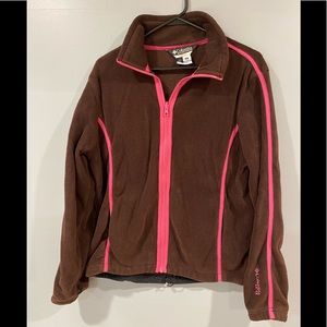 Columbia XL brown and pink jacket